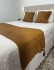 Kit Peseira Decorativa para cama Casal Pompom - Ferrugem