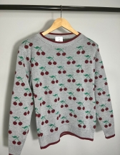 Blusa Cereja - Cinza