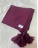 Kit Peseira Decorativa para cama Casal Pompom - Vinho