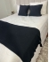 Kit Peseira Decorativa para cama Casal Pompom - Preto