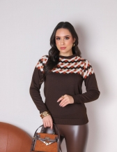 Blusa Joyce - Marrom/Laranja