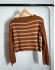 Blusa Milla - Ferrugem/bege claro
