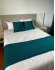 Kit Peseira Decorativa para cama Casal Losango - Verde petroleo