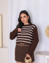 Blusa Milla - Coffe/areia