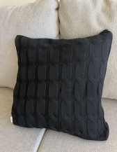 Capa Almofada Trança - Preto