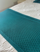 Kit Peseira Decorativa para cama Casal Losango - Verde petroleo