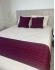 Kit Peseira Decorativa para cama Queen Trança - Vinho