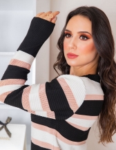 Blusa Thais - Preto com rose