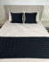Kit Peseira Decorativa para cama King Size Trança - Preto