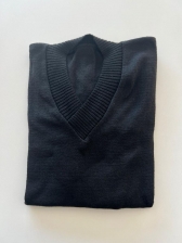 Blusa Básica Gola V - Preto