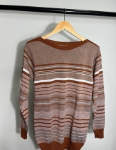 Blusa Francisca - Ferrugem/cinza