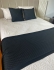 Kit Peseira Decorativa para cama King Size Losango - Preto