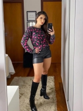 Blusa Animal Print - Pink