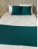 Kit Peseira Decorativa para cama Queen Losango - Verde petroleo
