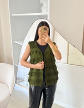 Colete Franja - Verde militar