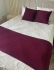 Kit Peseira Decorativa para cama Casal Losango - Vinho