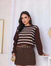 Blusa Milla - Coffe/areia