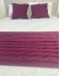 Kit Peseira Decorativa para cama Queen Trança - Vinho